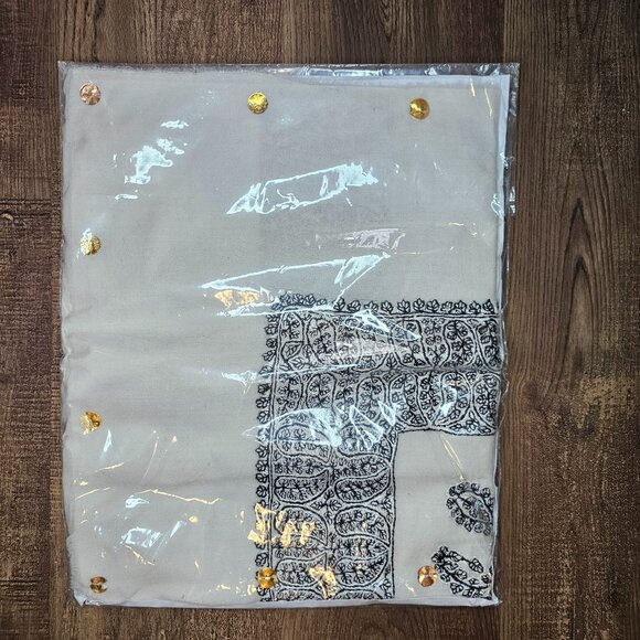 NEW! Hand Embroidered Kashmir Pashmina Cashmere Omani Mussar Shawl 2.5 Yards - Picture 1 of 5